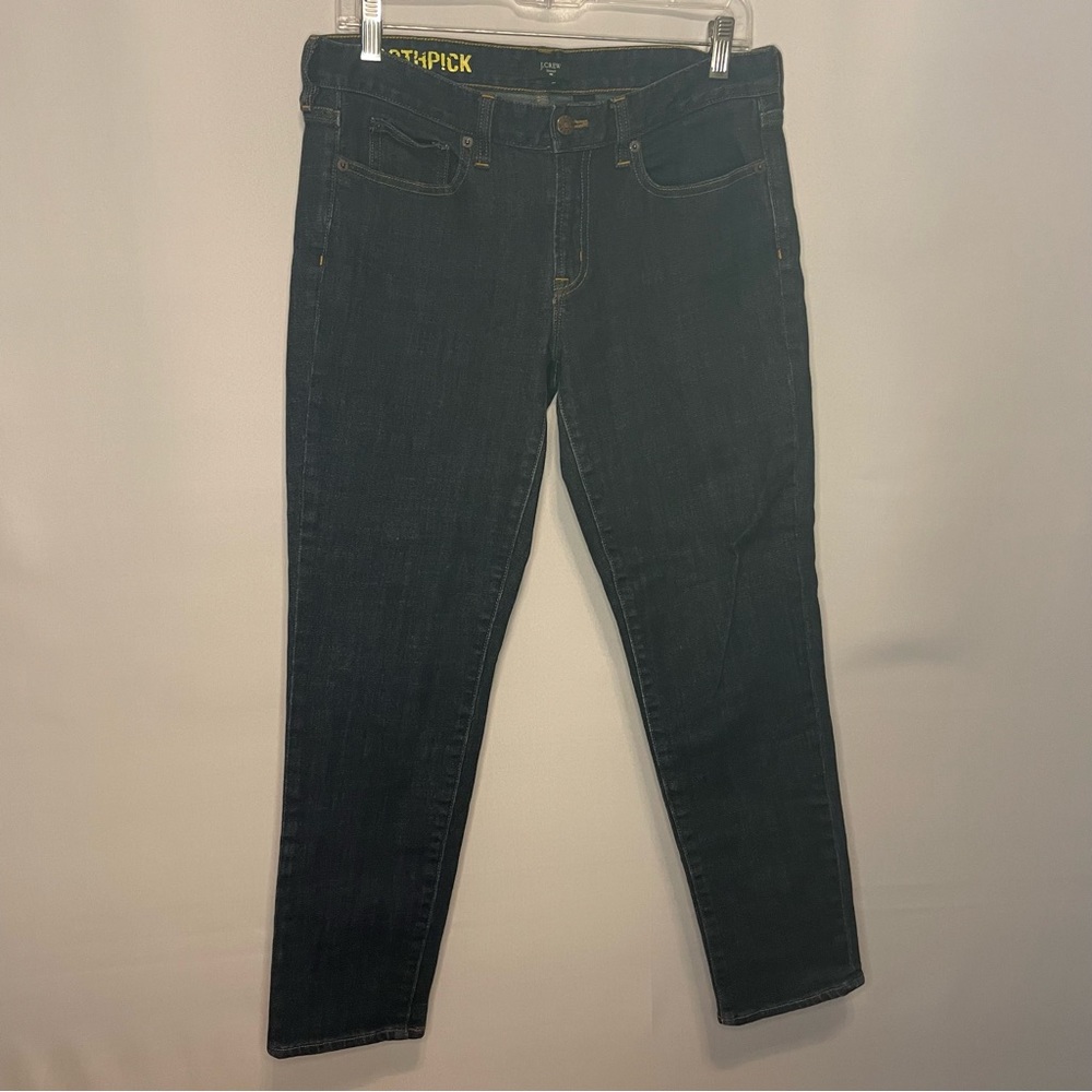 J. Crew Stretch Jeans Womens Size 30 Denim Dark Wash Skinny Toothpick Casual Fit